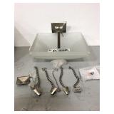 Aurora semi flush bowl light fixture