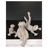 Resin frog Quarry Critter trio