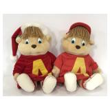 1990 Alvin & Chipmunks plush pair