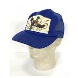 Vintage needlepoint duck mesh baseball cap