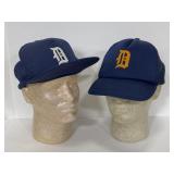 Pair of vintage Detroit mesh baseball caps