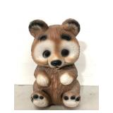 Cement painted teddy bear statue