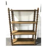Vintage wood spindle shelf display