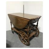 Vintage Imperial wood drop side tea cart