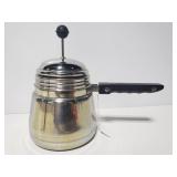 Metal press style coffee pot