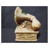 Phonograph ceramic figurine
