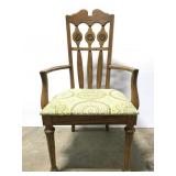 Chair with curved wood arms
