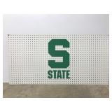 Michigan State green & white peg board