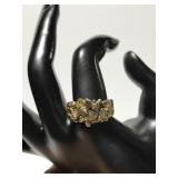 Vintage gold toned nugget ring