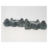 Resin Aztec style ashtray pair