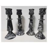 4pc stone candlesticks