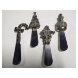 Metal Wallace Christmas cheese spreaders