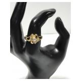 Clear stone gold toned ring