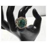 Vintage green stone ring