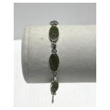 Green gemstone bracelet