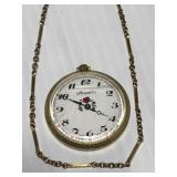 Dynasty red rose pocket watch & watch fob