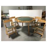 Foldable poker / game table & chairs