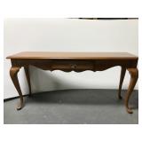 Thomasville sofa foyer wood table