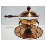 Vintage copper fondue set