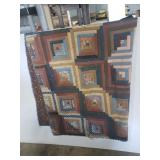 Old vintage cabin block quilt