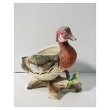 Signed ceramic duck planter