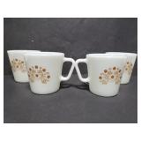 Pyrex milk glass mug set