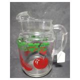 Glass apple pitcher