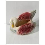Small vintage ceramic swan planter