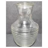 Vintage glass water pitcher with lid