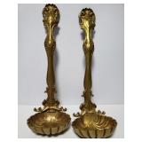 Large metal ornate ladles