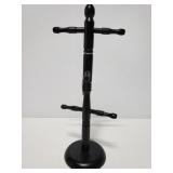 Black wood mug rack