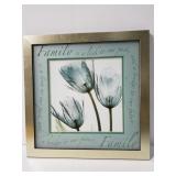 Matted & framed tulip art