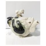 Antique hen & chick teapot
