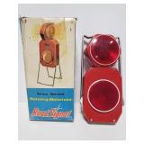 Vehicle battery operated road signal w/ box