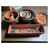 Large collection of planters