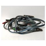 Two sets of jumper cables
