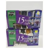 Unused sterling Christmas pointed bulb light sets