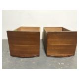 Two vintage wood drawers