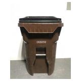 Large rolling trash can