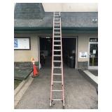 Huge Werner 32 foot fiberglass extension ladder