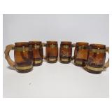Set of 6 Siesta ware bar glasses
