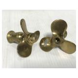 Pair of small genuine brass propellers