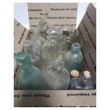 Collection of clear glass bottle