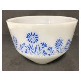 Blue daisy pattern Fire King bowl
