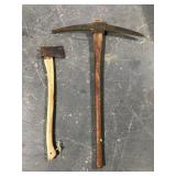 Digging pick and axe landscape tools