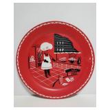 Large vintage metal tray w/ kitchen scene