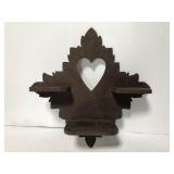 Wood display shelf w/ heart cut out