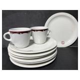 United States Army Medical Dept plates & cups