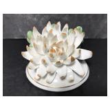 Water lily ceramic statue