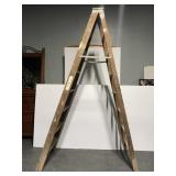 Large 7.5 ft wooden step ladder
